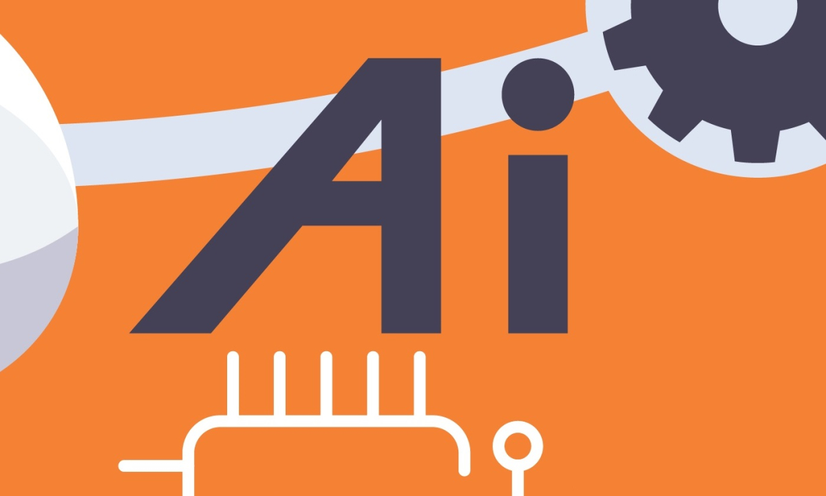 The word AI and gear