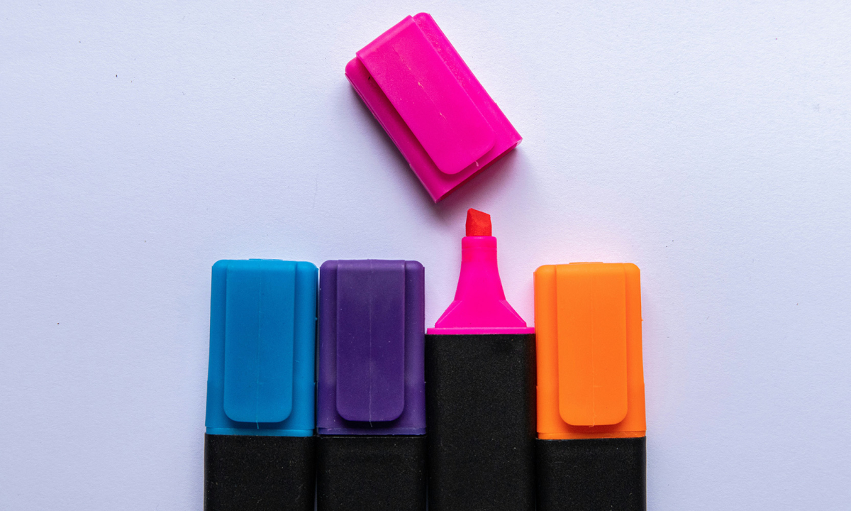 Highlighter pens inline