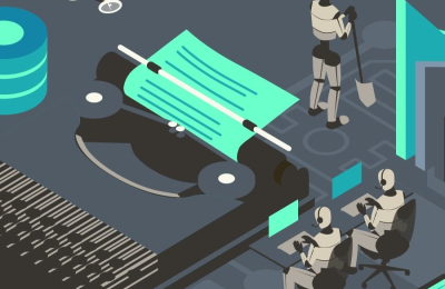 Miniature robots and a typewriter